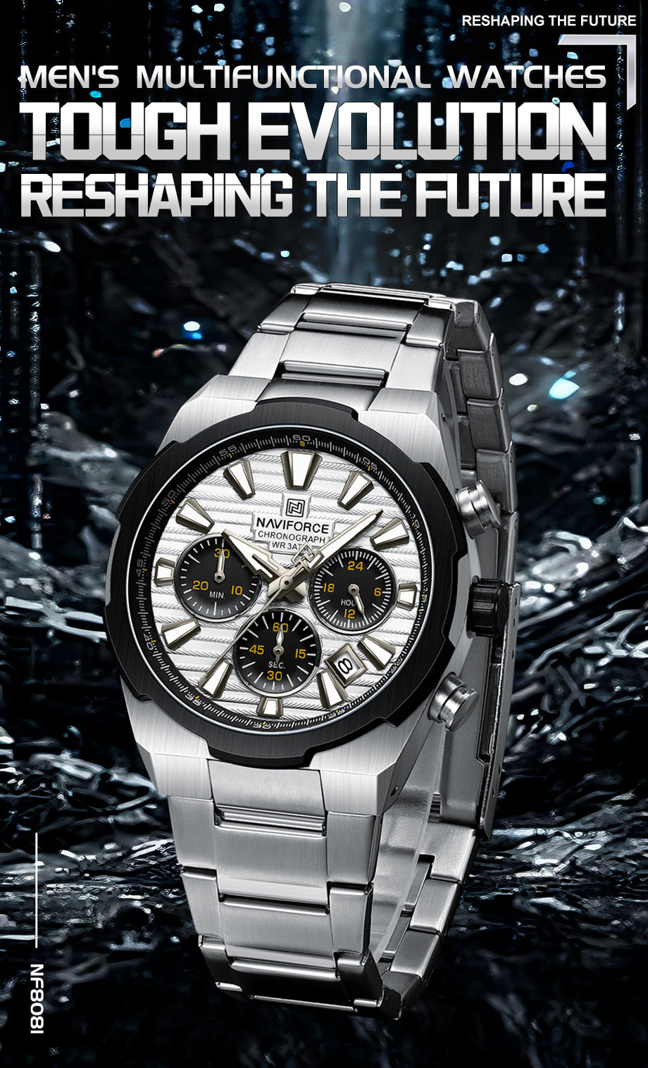 Original Brand NAVIFORCE Men's Watch Waterproof Quartz Clock