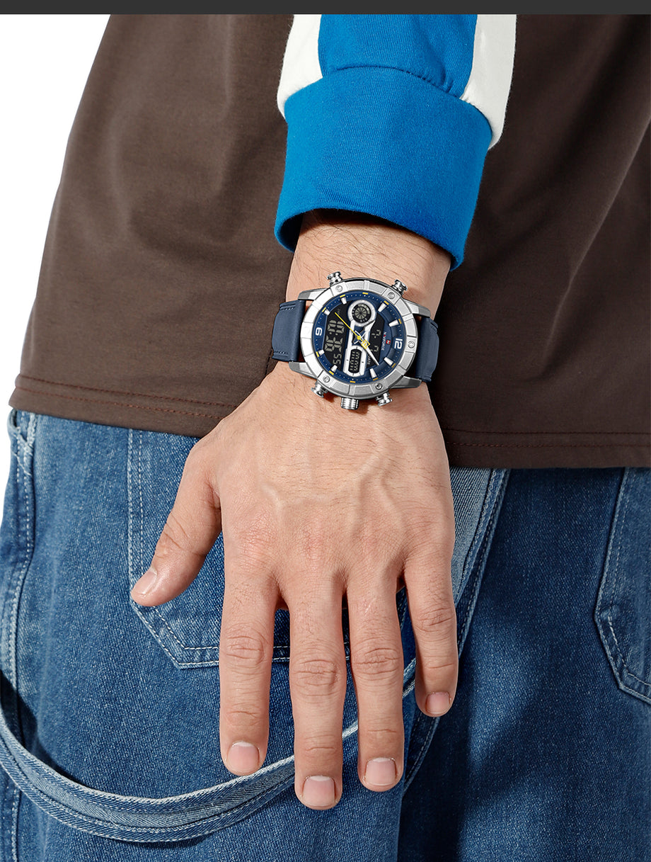 New NAVIFORCE Men's 3ATM Waterproof Multifunctional Timer