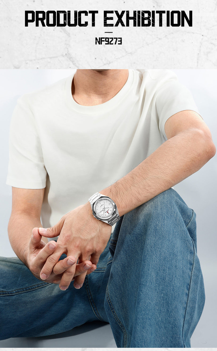 New Style NAVIFORCE Men's Wrist Watch 3ATM Waterproof Stainless