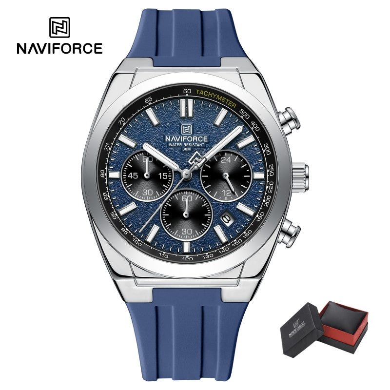 NAVIFORCE 2026 New Fashion Luxury Business Casual Men's Silicone