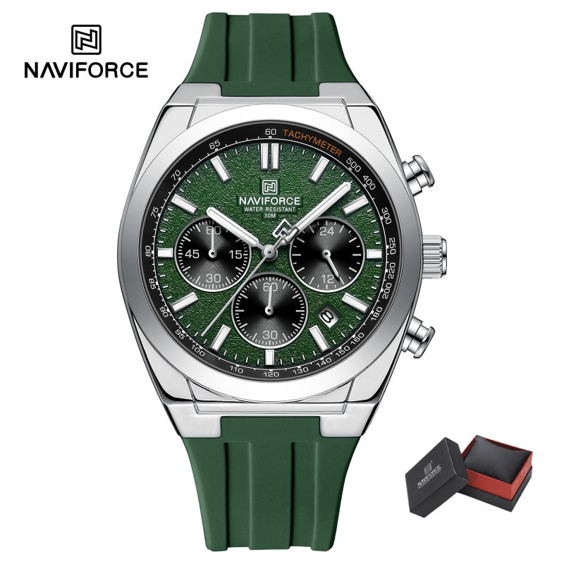 NAVIFORCE 2026 New Fashion Luxury Business Casual Men's Silicone
