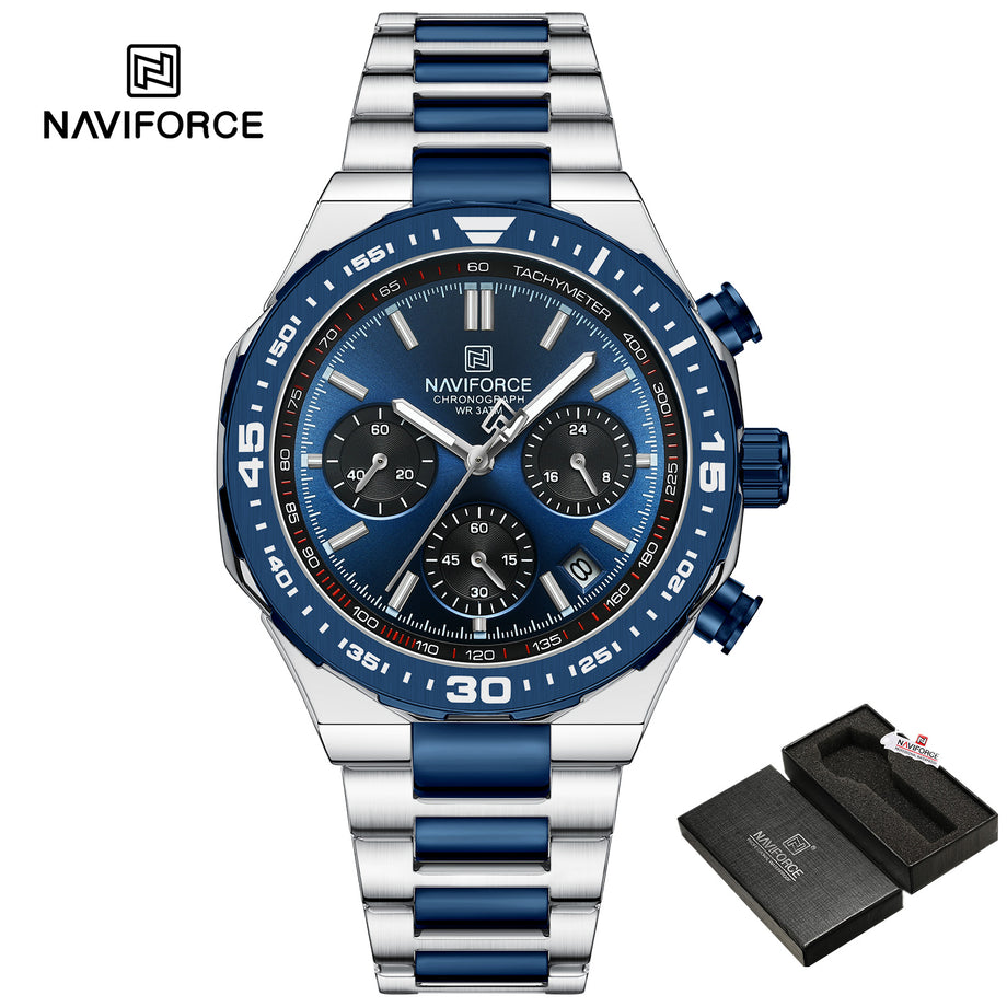 Men's Watch NAVIFORCE 8049 3ATM Stainless steel strap watch – THE