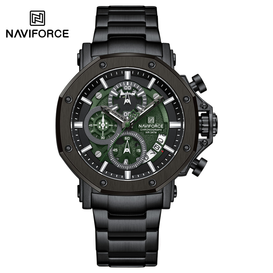 NF8065 Men's Multifunction Stainless Steel Chronograph Rugged