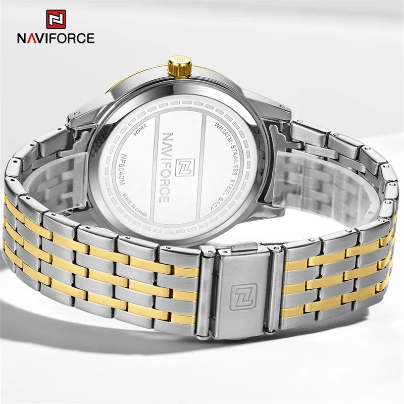 NAVIFORCE 8040 Brand Watch For Couple Simple Waterproof Stainless Stee – THE NAVIFORCE