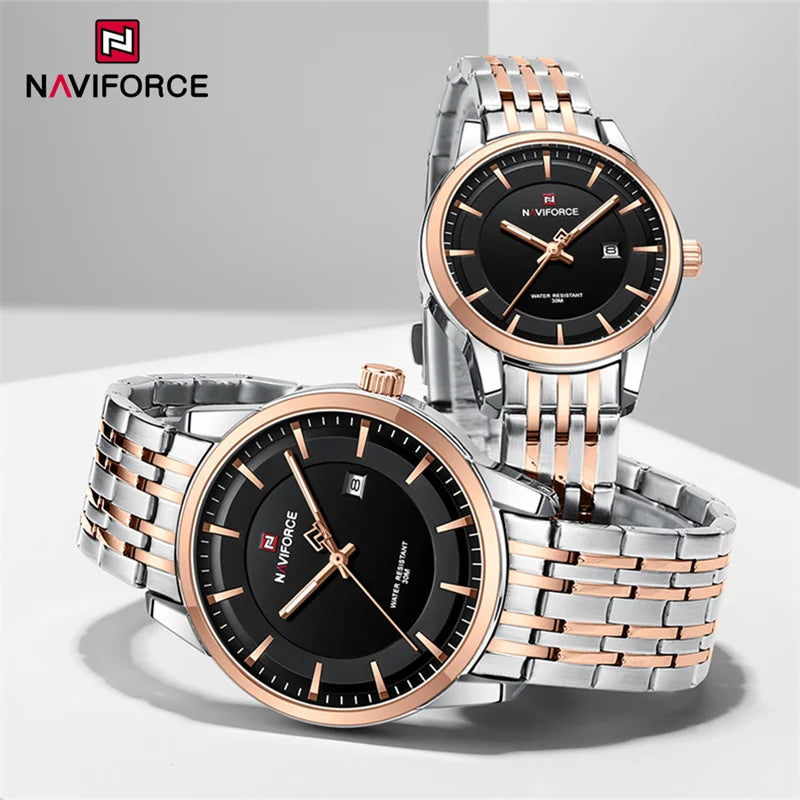Naviforce 2025 couple watch