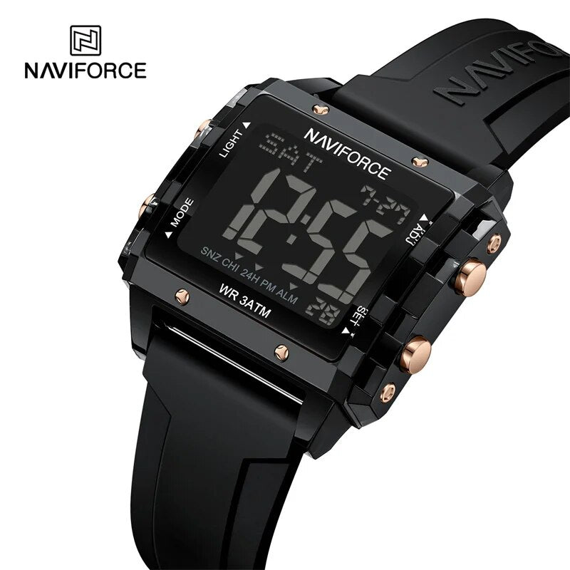 NAVIFORCE 7101 Watch For Unisex Digtal Fashion Casual Waterproof Silic ...