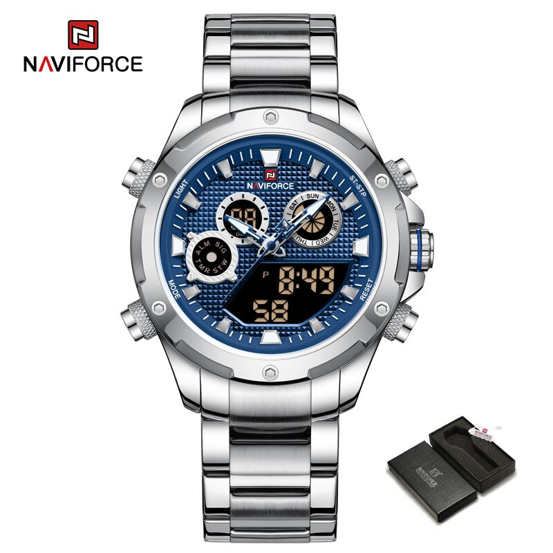 Top Luxury Brand NAVIFORCE NF9217 Men Watch Sports Military Quartz Sta ...