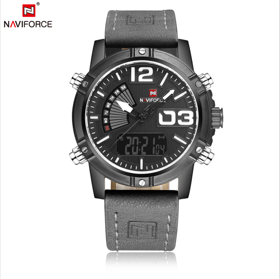 NAVIFORCE Mens Luxury Digital Quartz Watches Sport Military Wristwatch THE NAVIFORCE