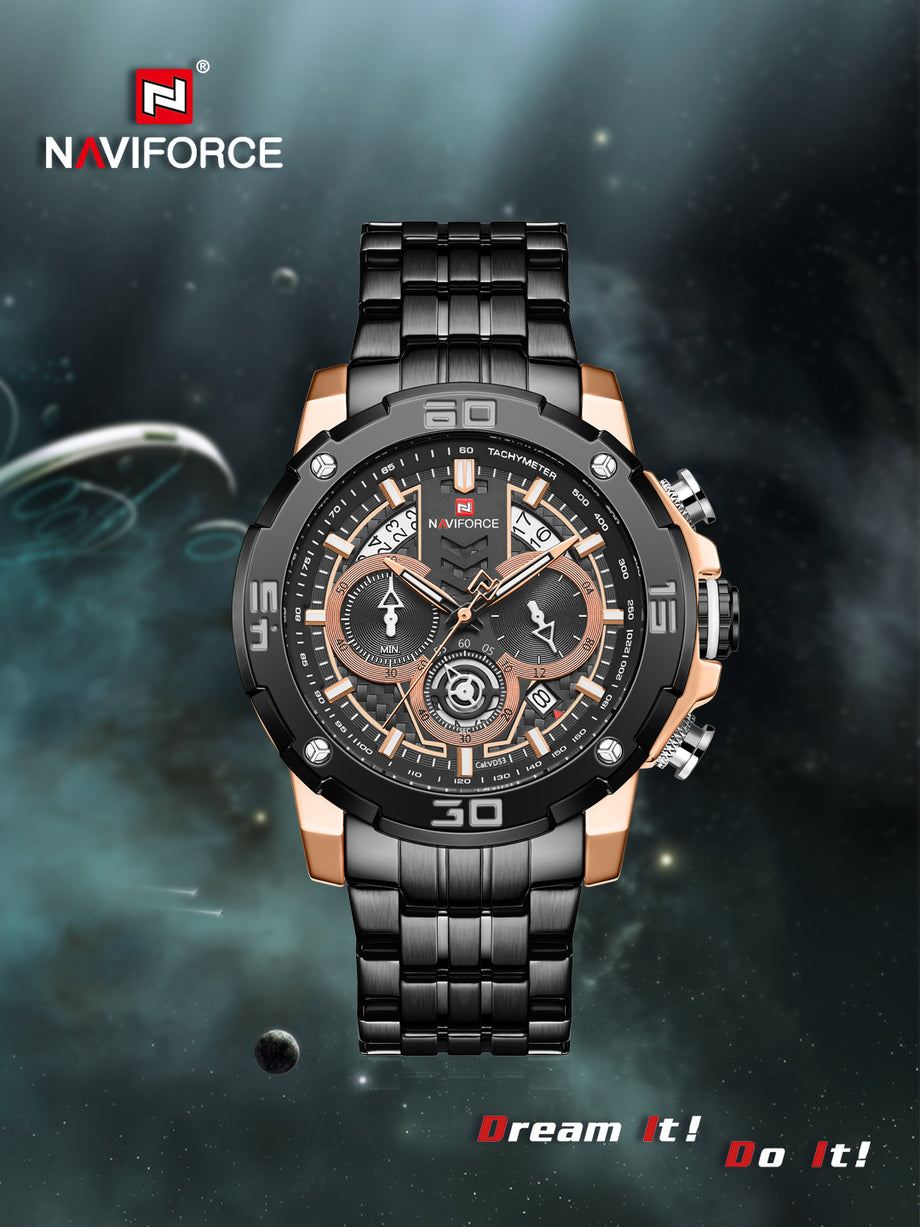 NAVIFORCE Men Sport Quartz Chronograph Watches Luxury Waterproof Wristwatch with Date NF9175