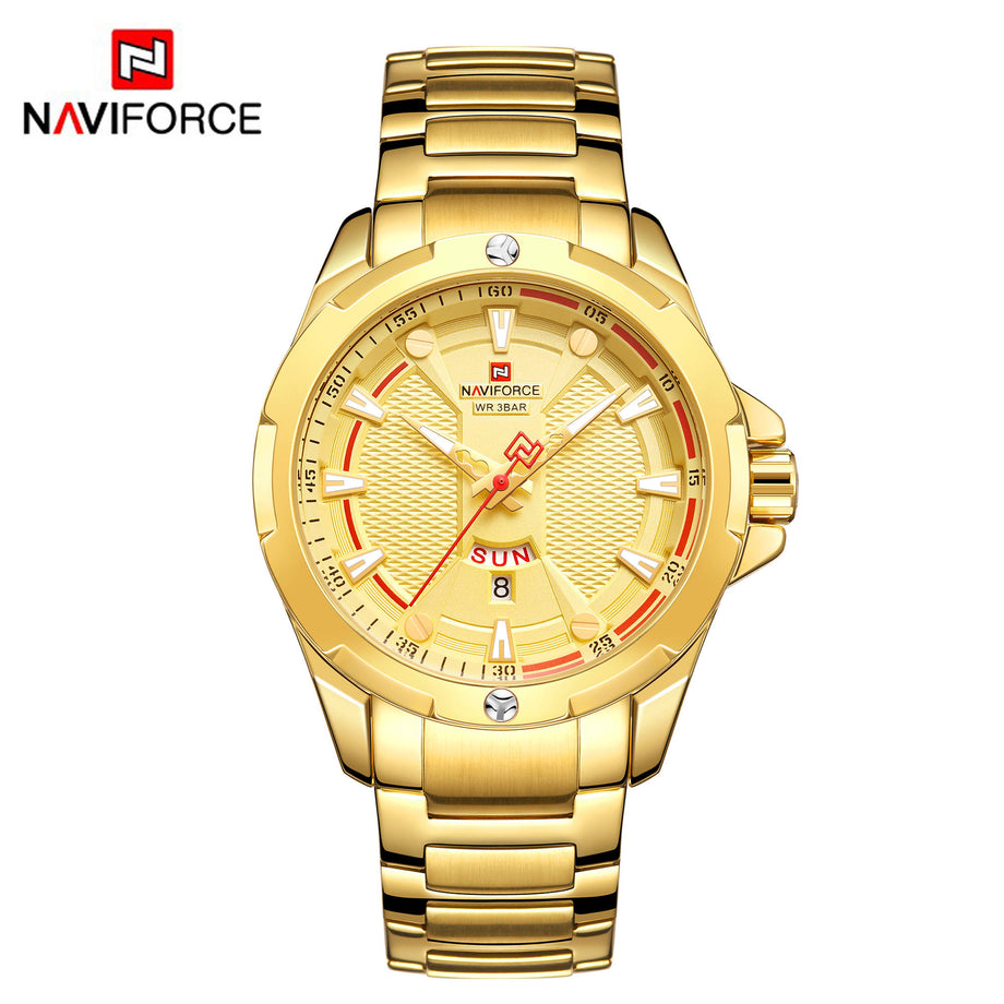 Naviforce watch best sale golden colour