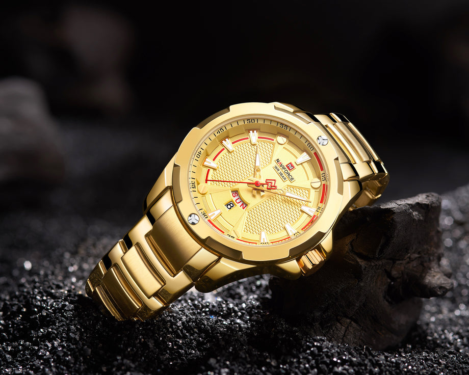 Naviforce golden watch outlet price