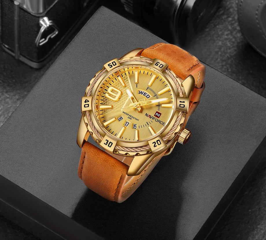 Naviforce hotsell gold watch