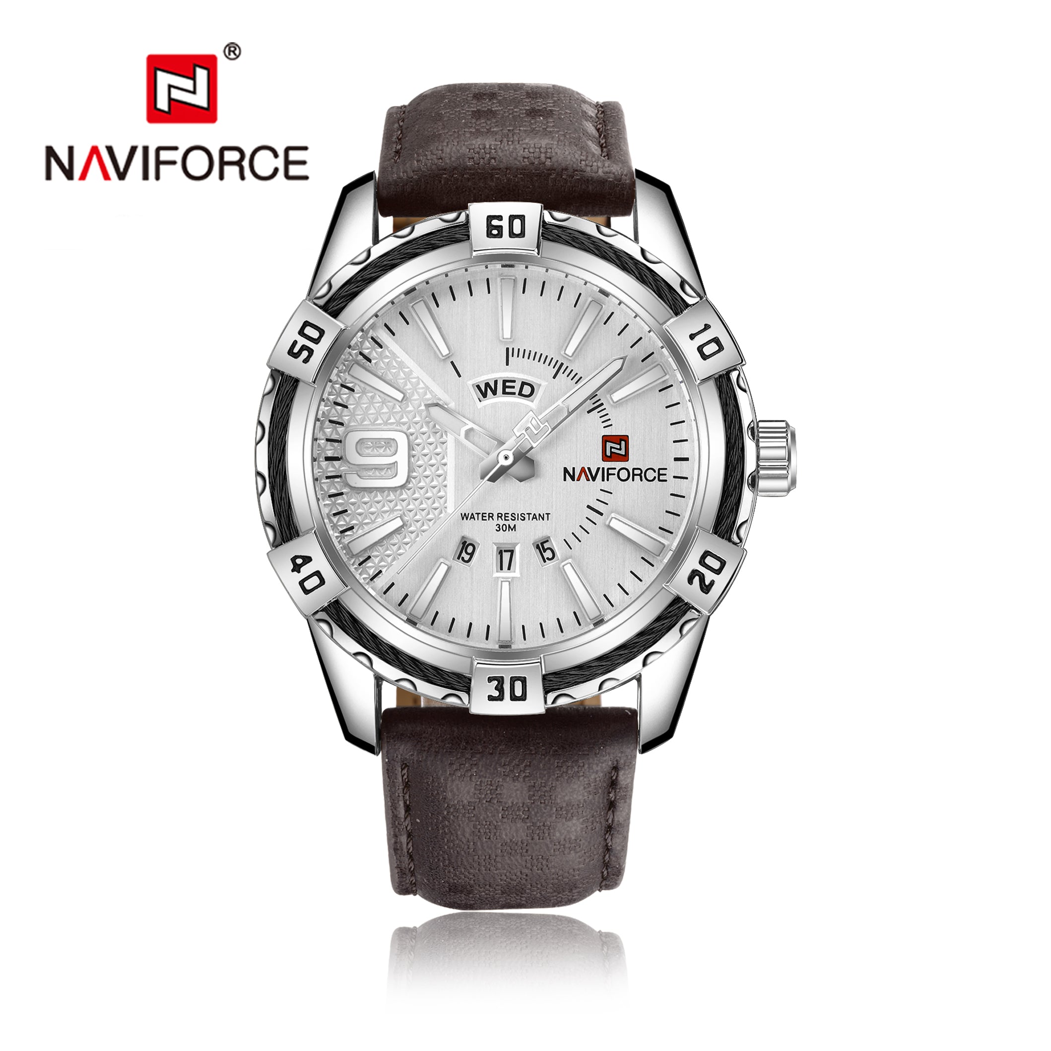 NAVIFORCE Mens Watch Gold Luxury Sport Waterproof Military WristWatch ...