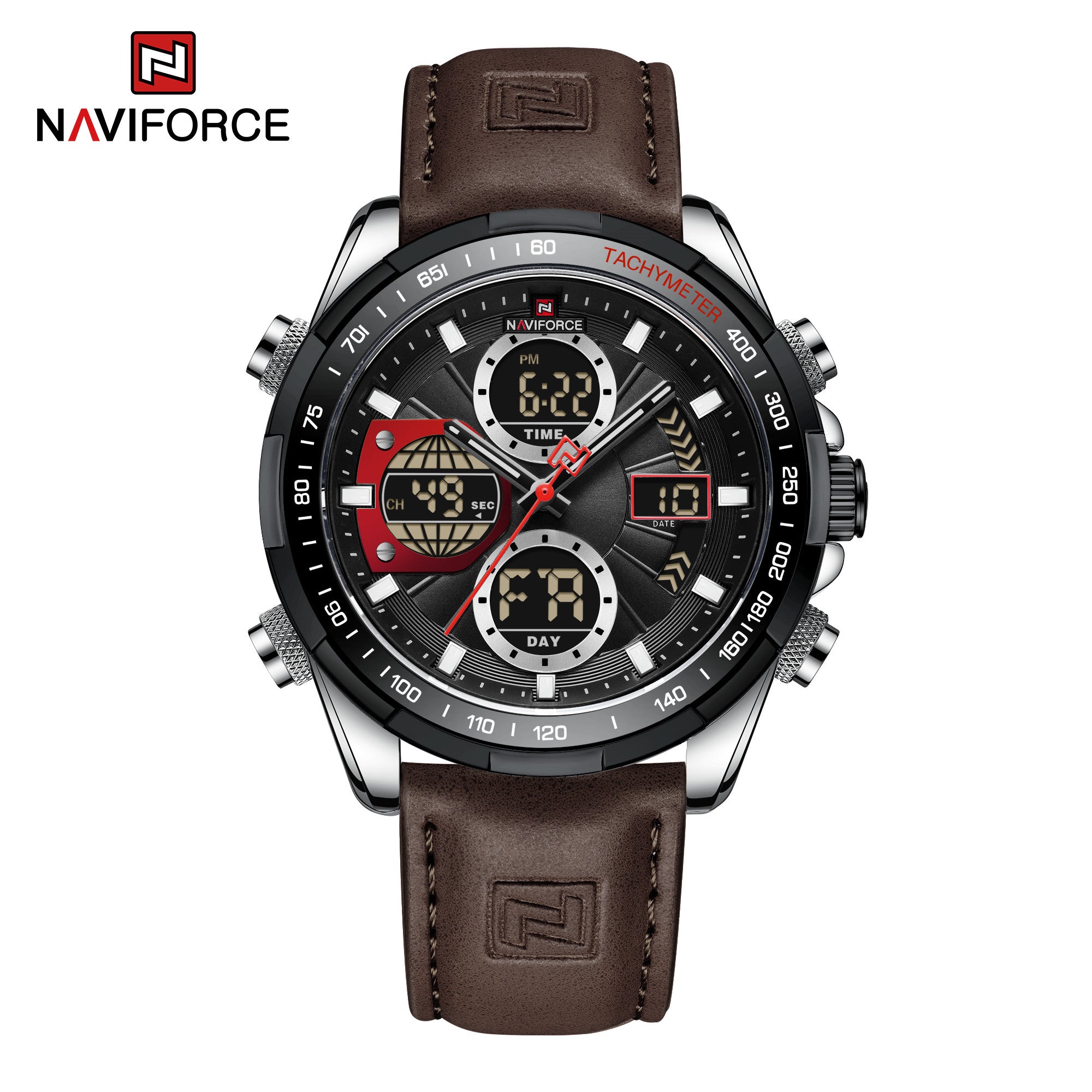 NAVIFORCE Men's Sport Watches Digital Analog Quartz Waterproof Multifu ...